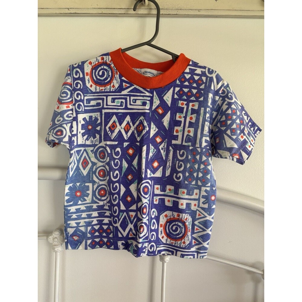 Vintage 90’s Carters Boys T Shirt Pattern Bright Geometric 5